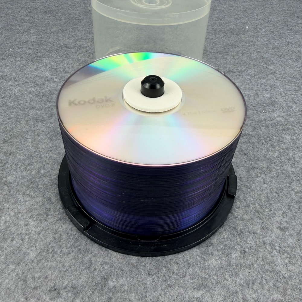 52 Blank DVD Recordable Discs Kodak Staples DVD-R Mixed Lot w/ Spindle Case